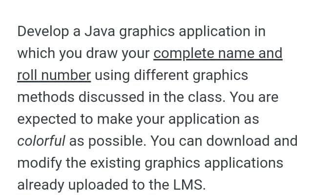 Solved Develop a Java graphics application in which you draw | Chegg.com