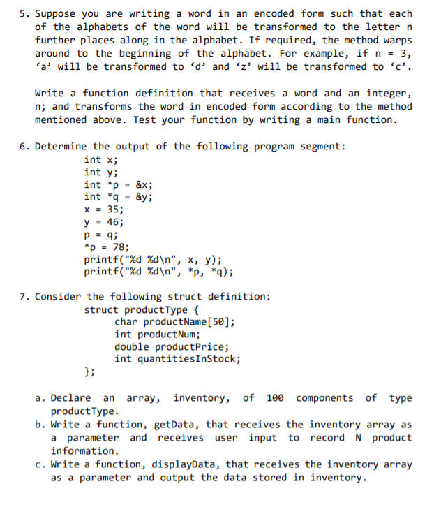 Solved 5. Suppose you are writing a word in an encoded form | Chegg.com