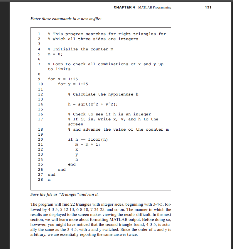 Refer To The Triangle Program Written In Section 4 4 Chegg Com