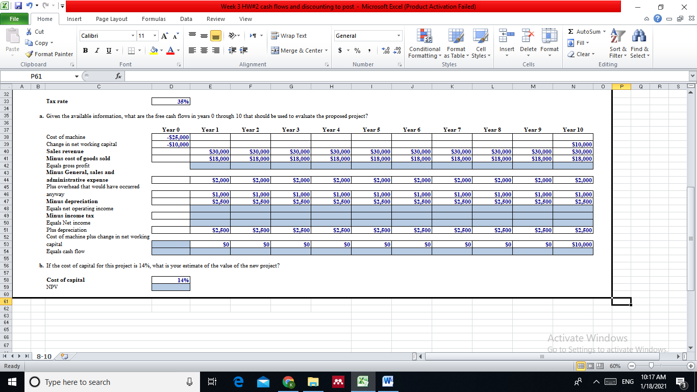 Excel product activation failed fix