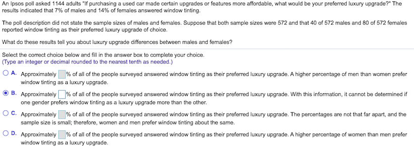 Solved An Ipsos Poll Asked 1144 Adults "If Purchasing A Used | Chegg.com