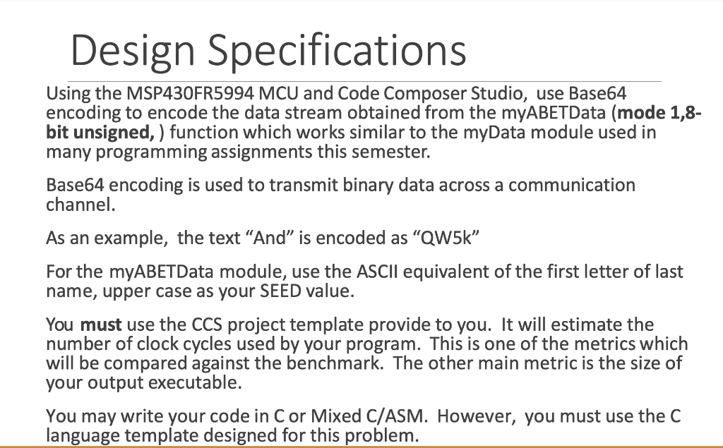 Using The MSP430FR5994 MCU And Code Composer Studio, | Chegg.com