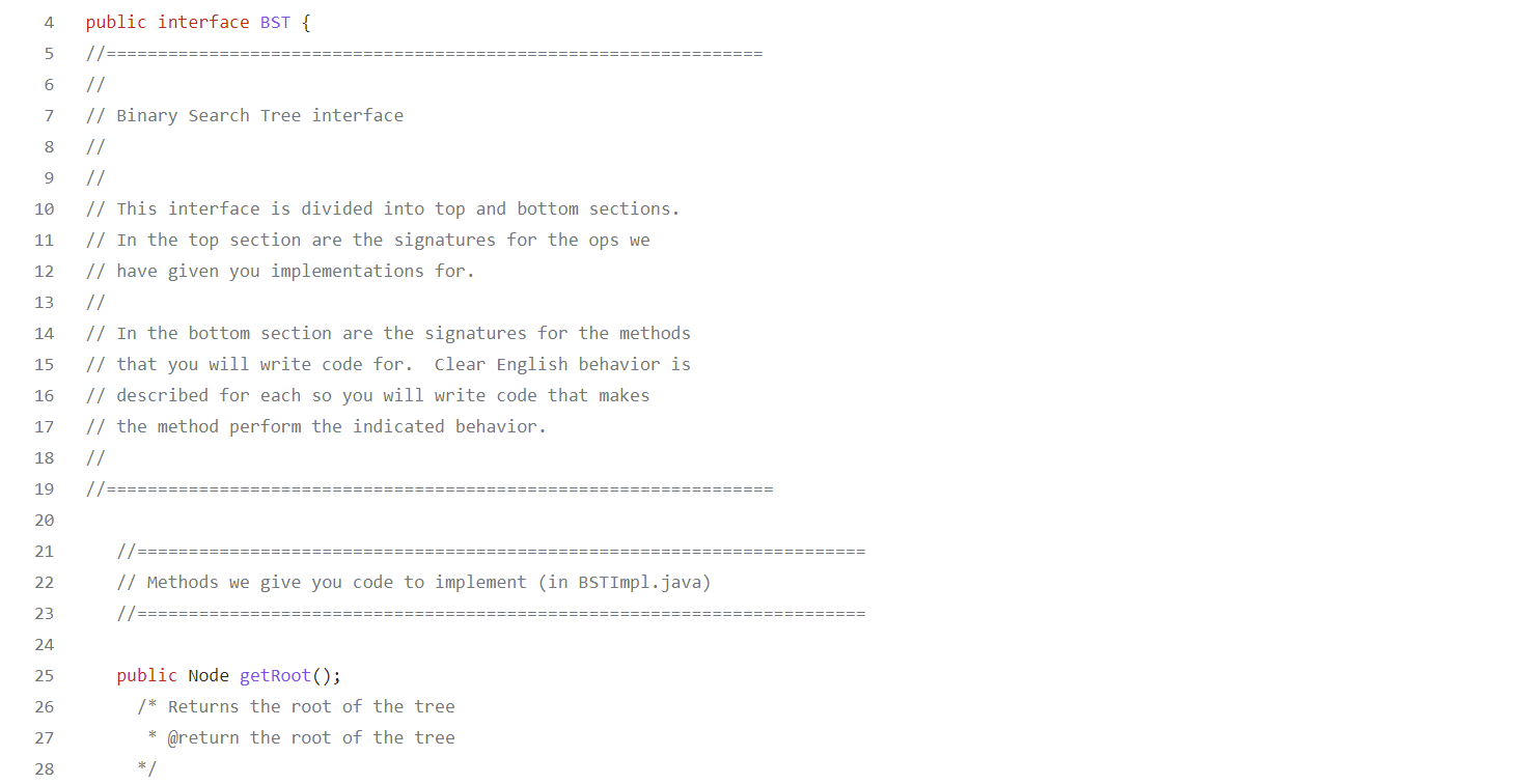 Solved Please help with java in BSTImpl.java, please test | Chegg.com