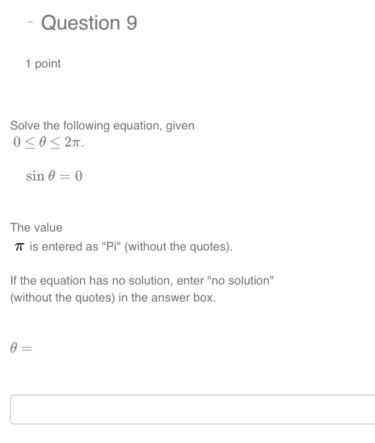 Solved 1 point Solve the following equation, given | Chegg.com