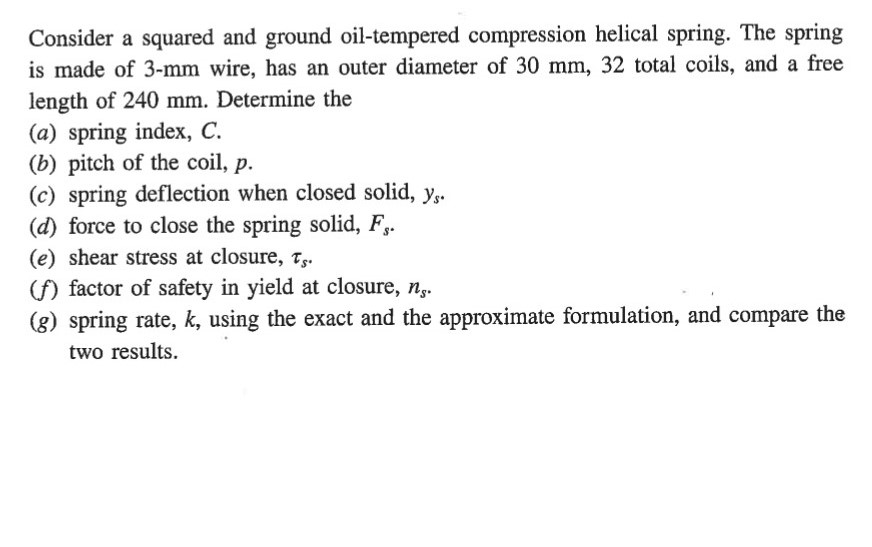 Solved Consider a squared and ground oiltempered