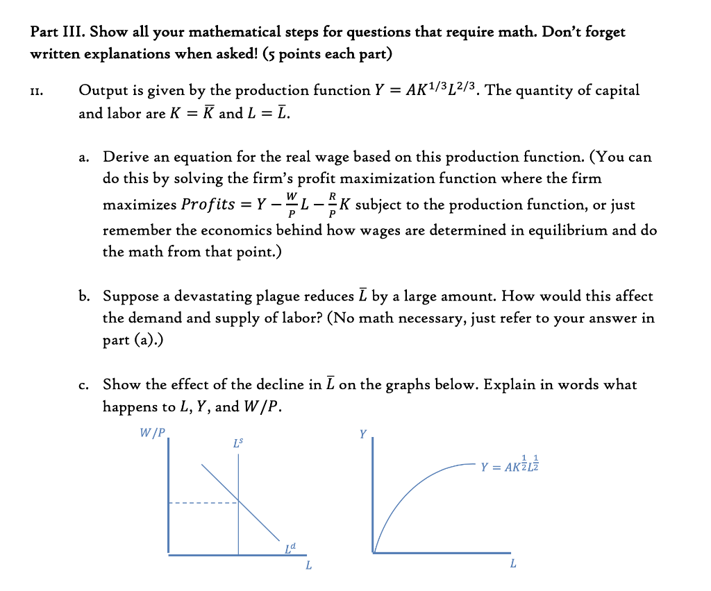 Solved Part III. Show all your mathematical steps for | Chegg.com