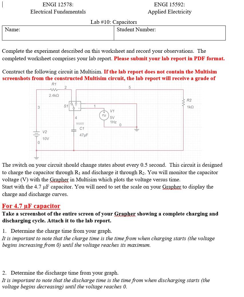 Solved Engi 12578 Electrical Fundamentals Engi 15592 Chegg Com