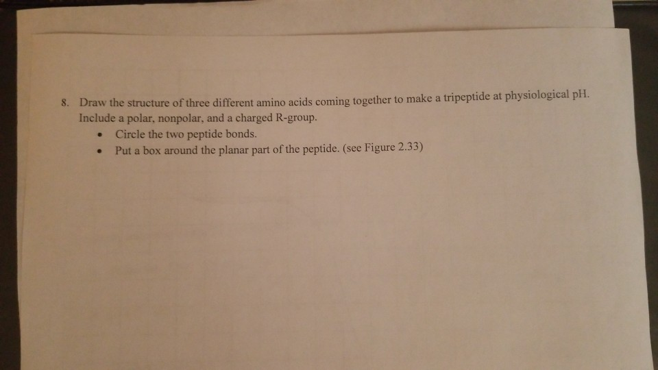 Solved 8. Draw the structure of three different amino acids | Chegg.com