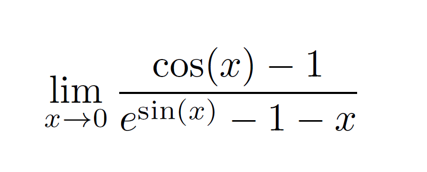 Solved Limx→0cos X 1esin X 1 X