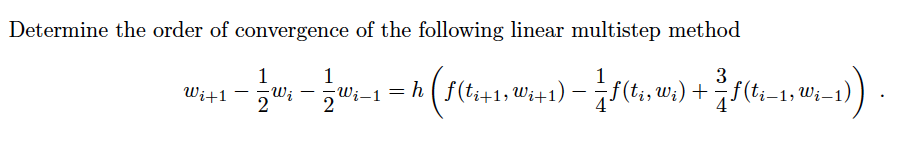 Solved Determine The Order Of Convergence Of The Following | Chegg.com