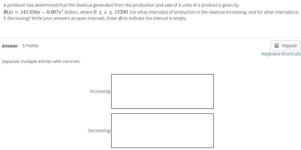 Solved A producer has determined that the revenue generated | Chegg.com
