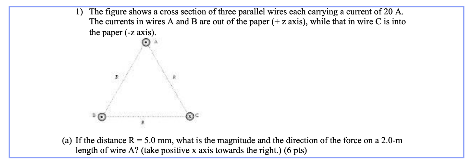 Solved 1) The figure shows a cross section of three parallel | Chegg.com