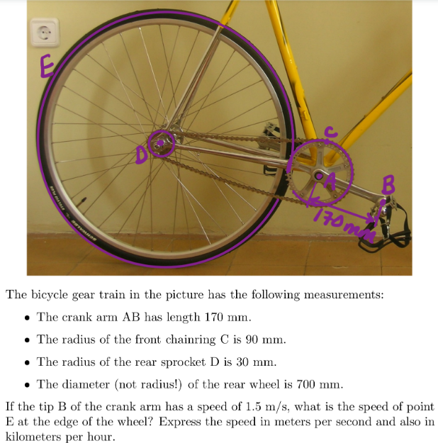 Solved The bicycle gear train in the picture has the