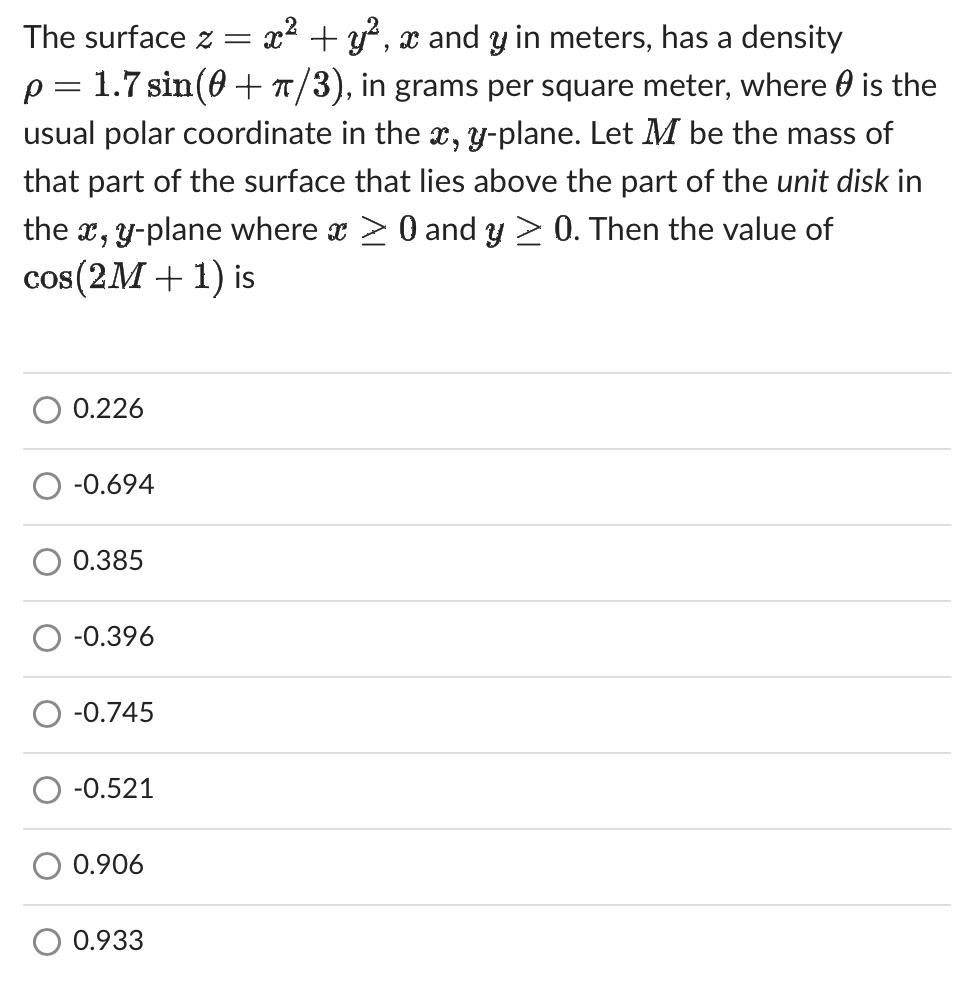 solved-the-surface-z-x2-y2-x-and-y-in-meters-has-a-den