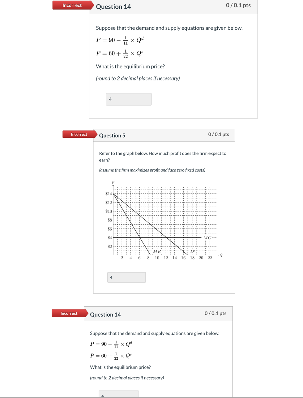 Solved Incorrect Question 14 0/0.1 Pts Suppose That The | Chegg.com