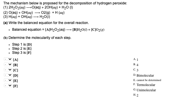 Solved The mechanism below is proposed for the decomposition | Chegg.com