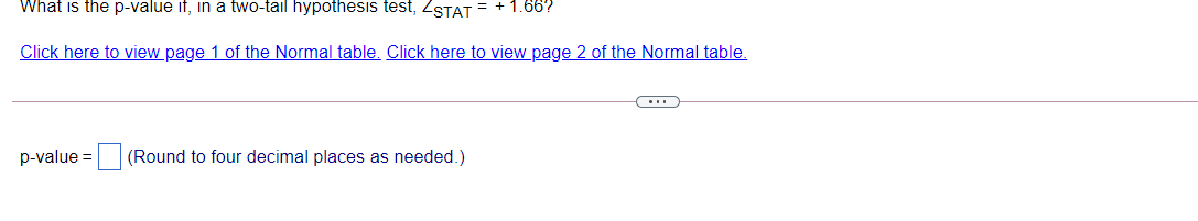 Solved What is the p-value it, in a two-tail hypothesis | Chegg.com