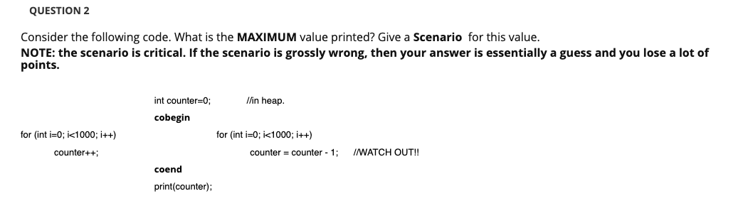 Solved QUESTION 2 Consider the following code. What is the | Chegg.com