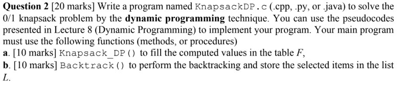 Solved Question 2 [20 marks] Write a program named | Chegg.com