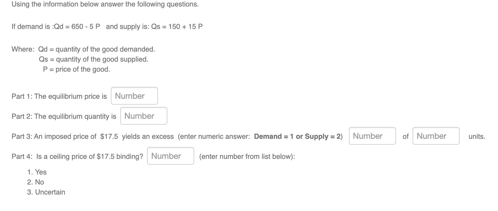 Solved Using the information below answer the following | Chegg.com