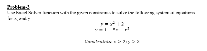 Solved Instructions: 1. Solve These Problems Using Microsoft | Chegg.com