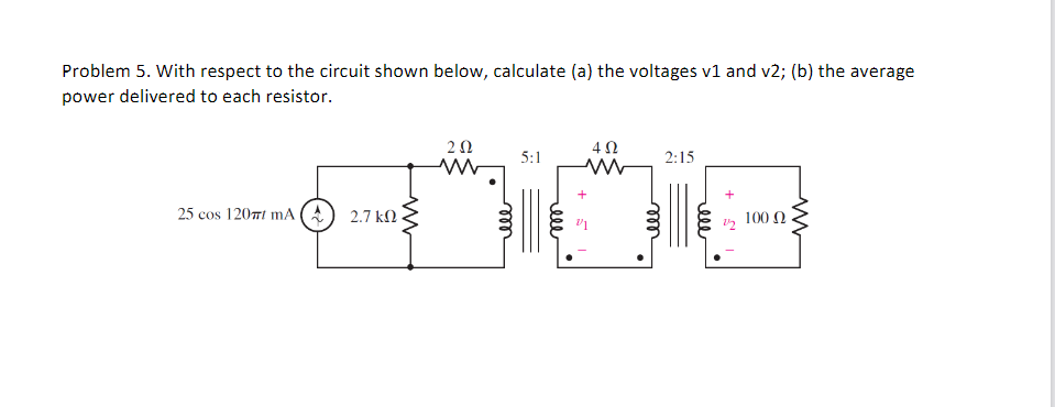 Solved Problem 5. With respect to the circuit shown below, | Chegg.com