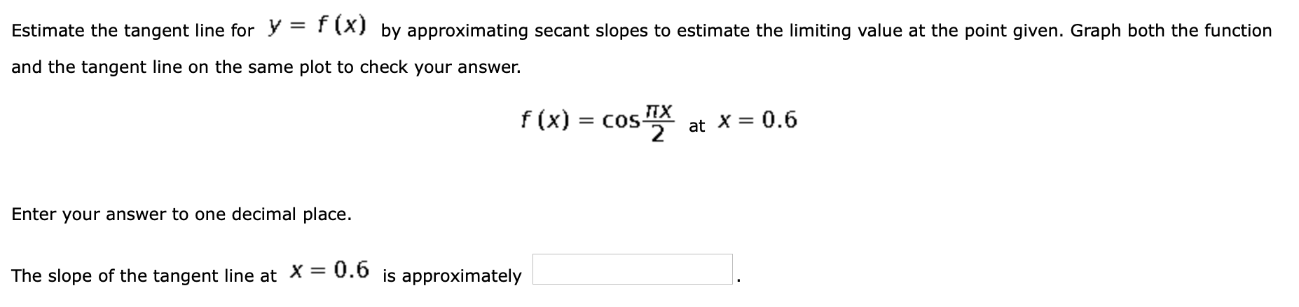 Tangent line picture