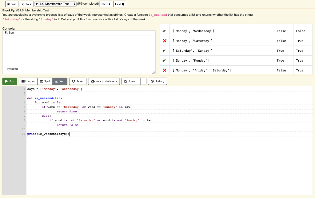 Solved Issue with expected vs returned values in Python. The | Chegg.com