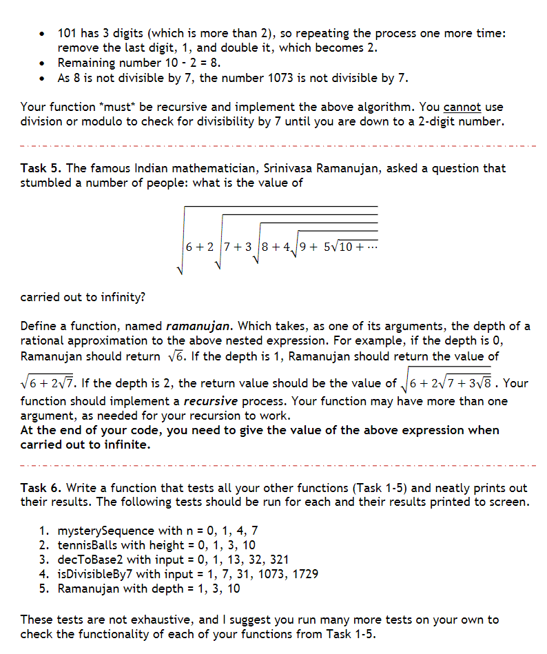 Solved Task 1 . Find the recursive formula for the sequence | Chegg.com