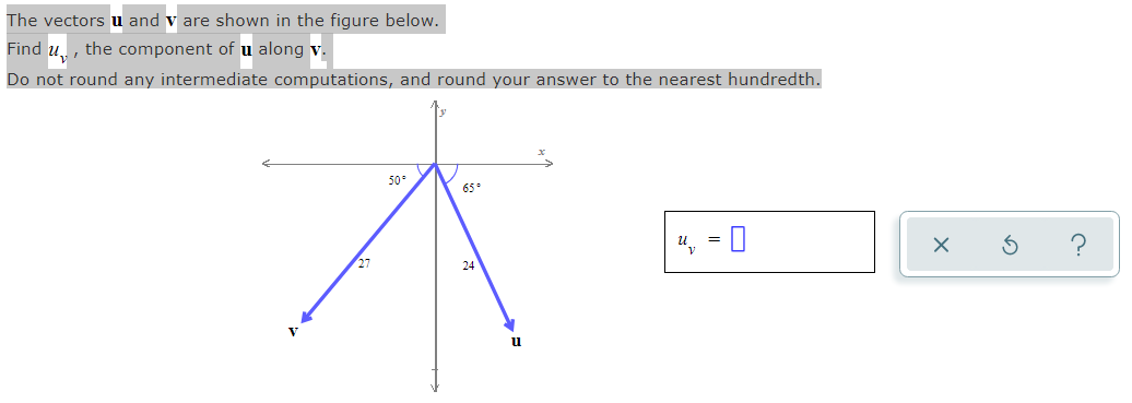 Solved The vectors u and v are shown in the figure | Chegg.com