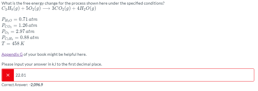 Solved What is the free energy change for the process shown | Chegg.com