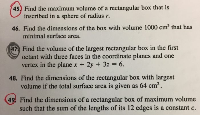 how to find maximum volume of a rectangular box