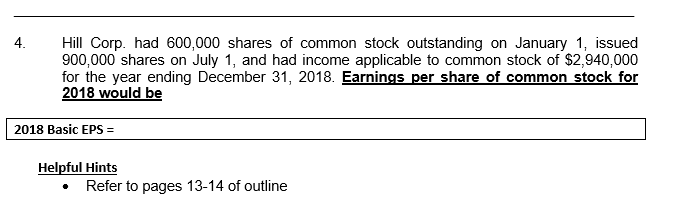 4 Hill Corp Had 600 000 Shares Of Common Stock Chegg Com