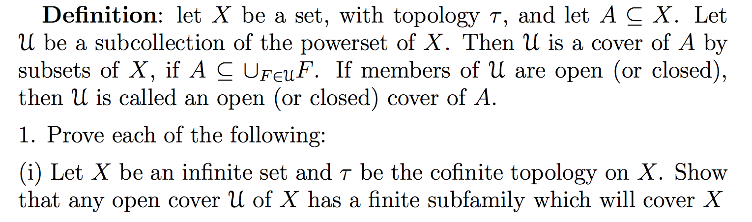 Solved Definition Let X Be A Set With Topology T And L Chegg Com