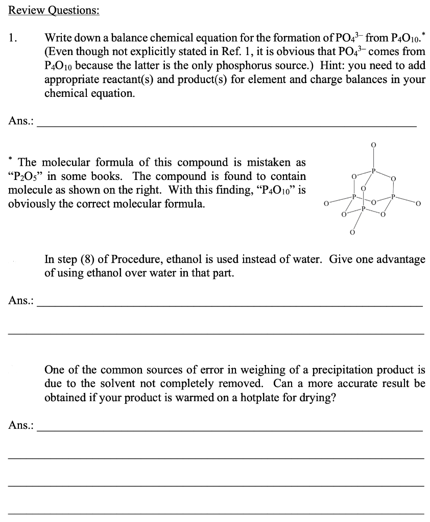 solved-1-write-down-a-balance-chemical-equation-for-the-chegg