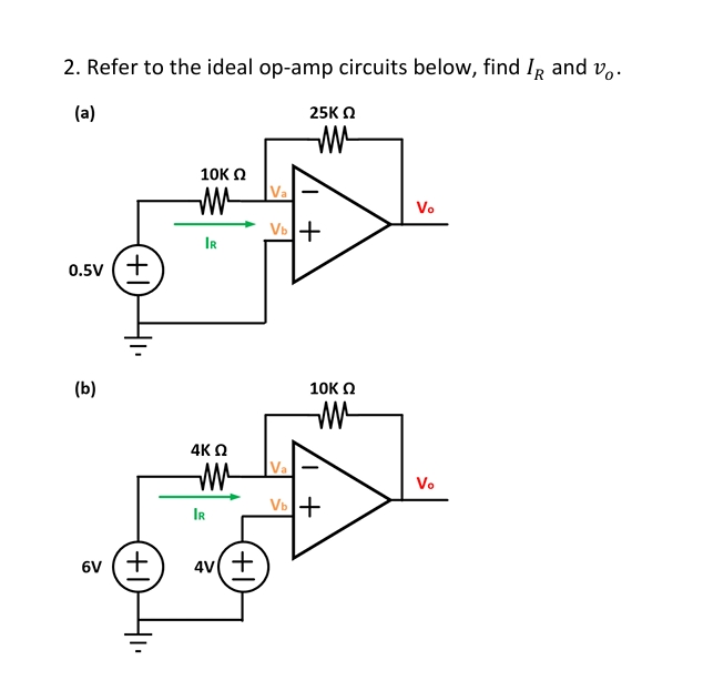 Solved Refer to ﻿the ideal opamp circuits below, find IR