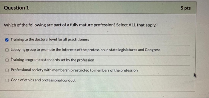 Solved Question 1 5 pts Which of the following are part of a | Chegg.com