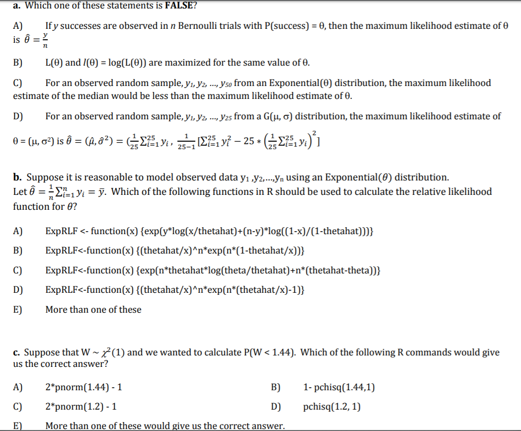 Solved A Which One Of These Statements Is False A If Y Chegg Com