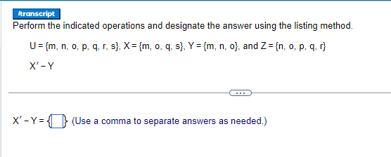 Solved Perform the indicated operations and designate the | Chegg.com