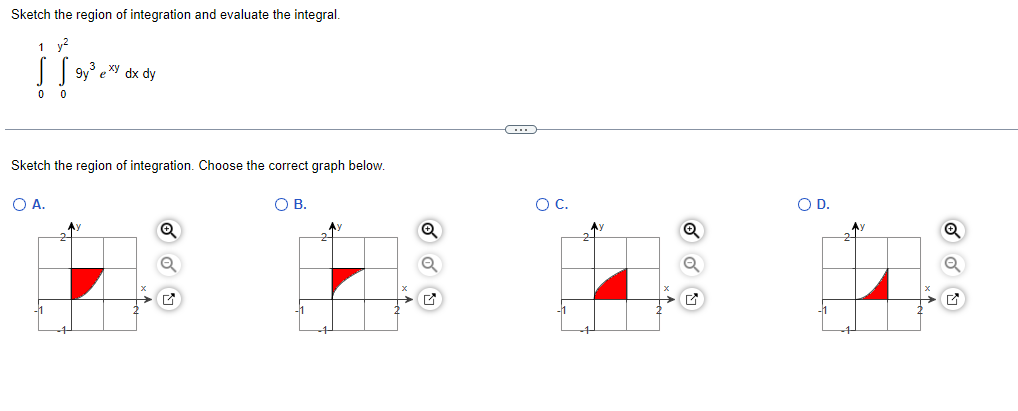 Solved Sketch the described region of integration. | Chegg.com