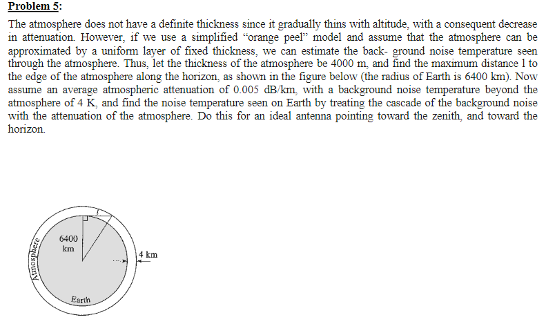 Solved Problem 5: The Atmosphere Does Not Have A Definite | Chegg.com