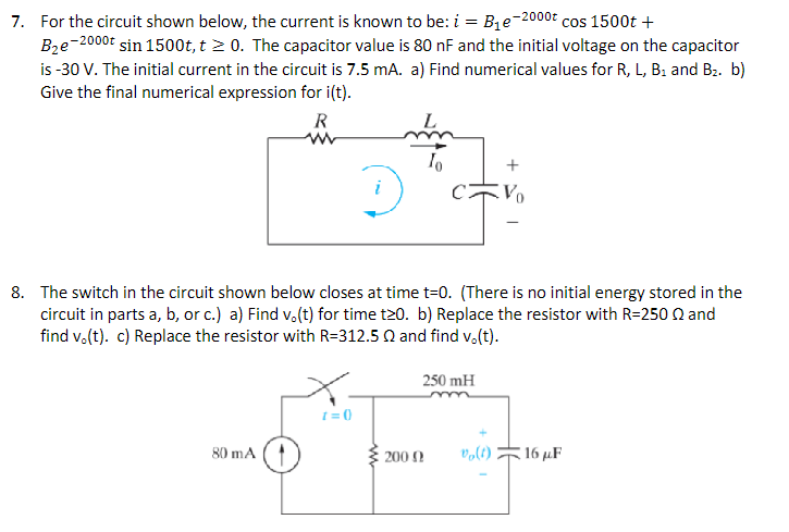 Solved For the circuit shown below, the current is known to | Chegg.com