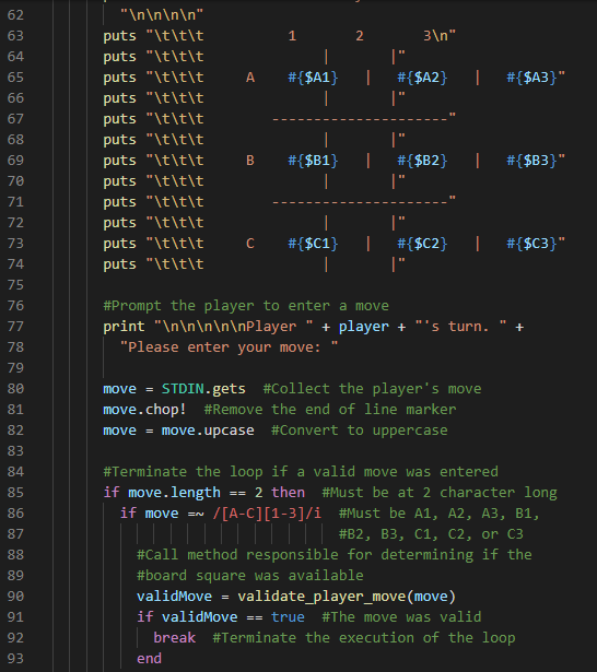2 3 n A #{$A1} | #{$A2} | #{$A3}, ----------------- nnnn puts ttt puts ttt puts ttt puts ttt puts