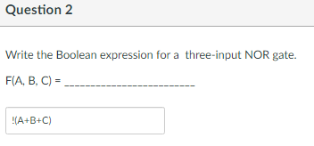 3 input nand gate boolean expression