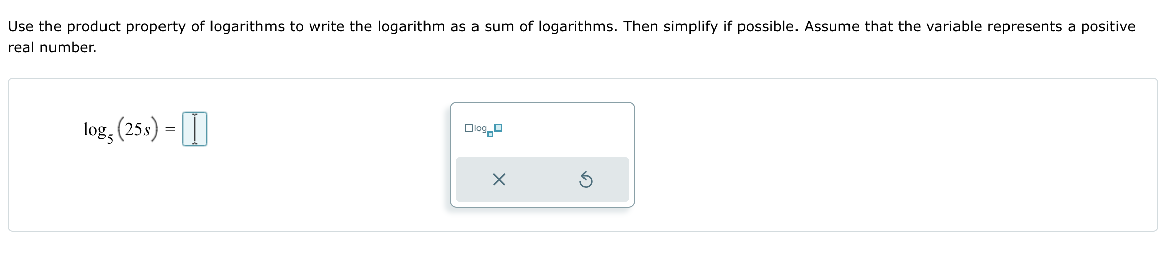 Solved Use The Product Property Of Logarithms To Write The | Chegg.com