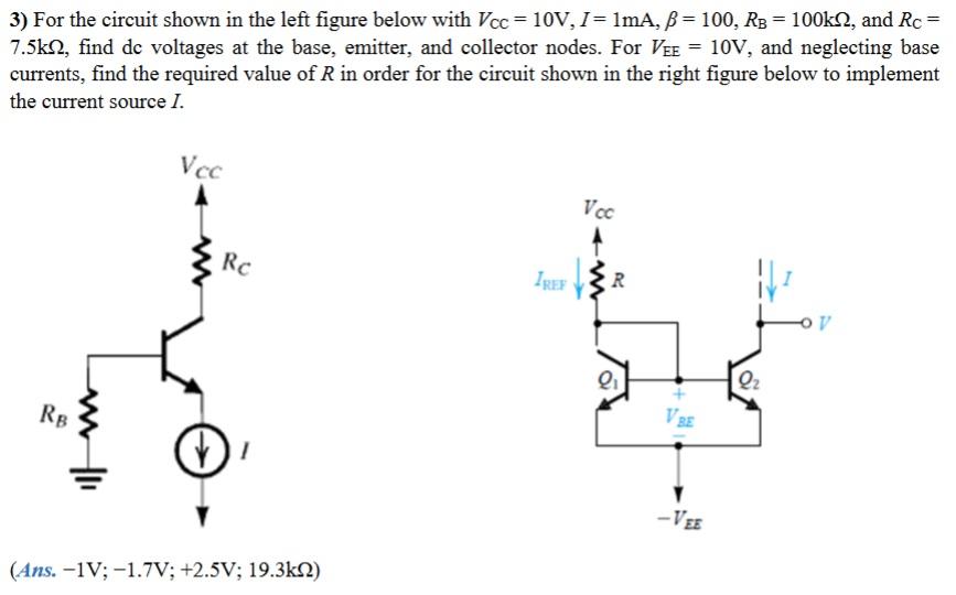 Solved 3) For the circuit shown in the left figure below | Chegg.com