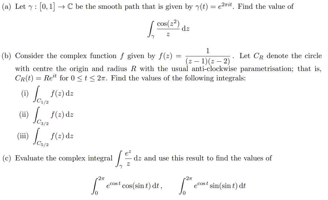 Solved (a) Let γ:[0,1]→C be the smooth path that is given by | Chegg.com