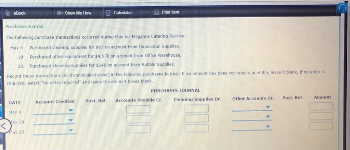 Solved eBook Show Me HowCalculator 目Print Ibem Purchases | Chegg.com