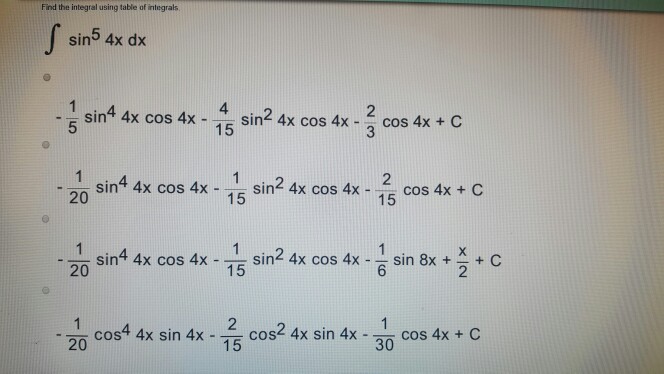 integration of sin power 5 x cos power 4 x