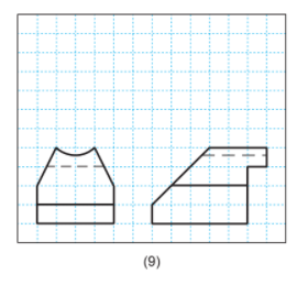 Solved Giving the front view and right view, find the top | Chegg.com